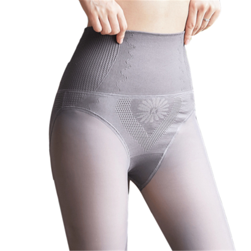 High-waisted, belt-cinching, hip-lifting, bare-legged women's must-have leggings for winter, thickened and flexed Barbie tights, germanium element one-piece pants Item Picture