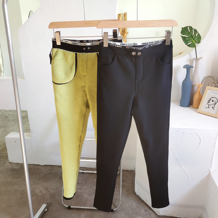 VC pants, extra-thick lamb fleece leggings, women's outerwear, large-sized women's pants, autumn and winter fleece and thickened thermal pants, women's mom pants Application Scenario