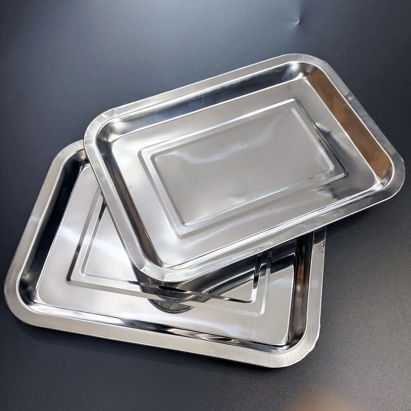 D2122 large 2232 stainless steel tray, tray, dinner plate, vegetable plate, Yiwu 2-yuan store details Picture