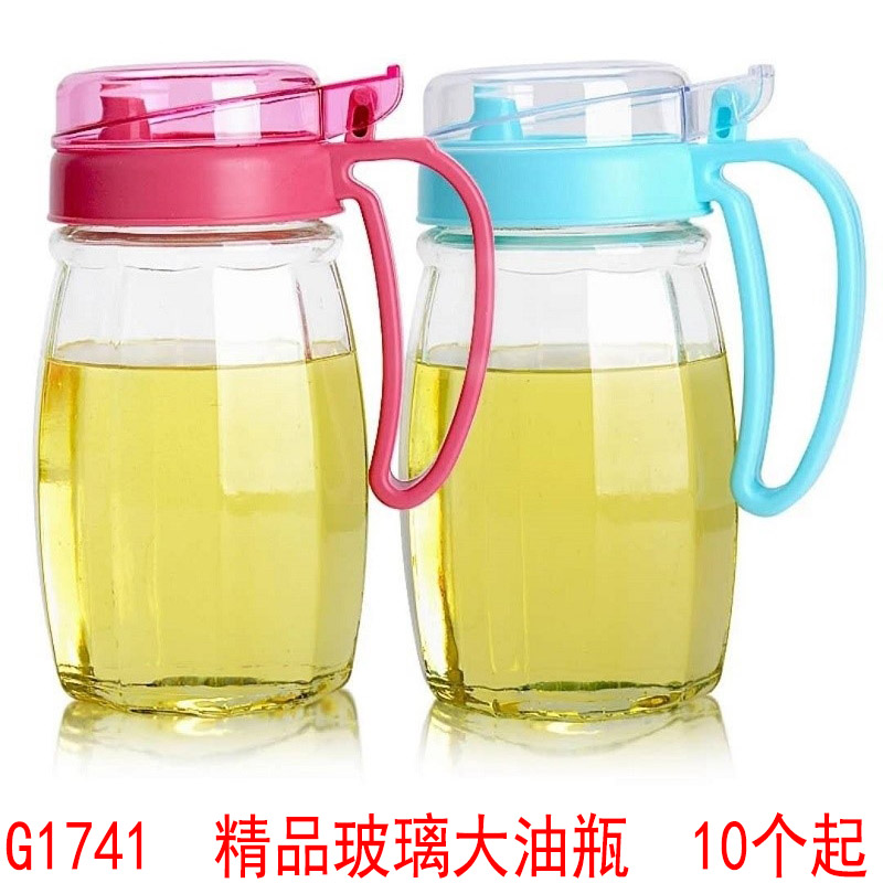 G1741 Premium glass large oil bottle, seasoning jar, soy sauce bottle, kitchenware
