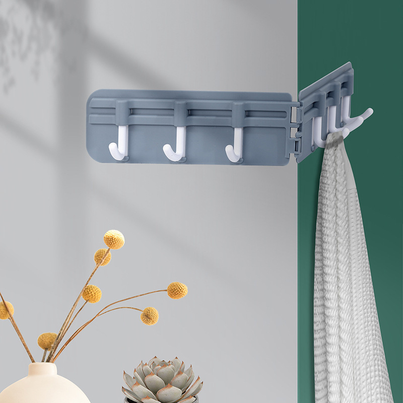 家用无痕转角墙角挂钩强力粘胶联排免打孔厨房浴室壁挂式转弯衣钩