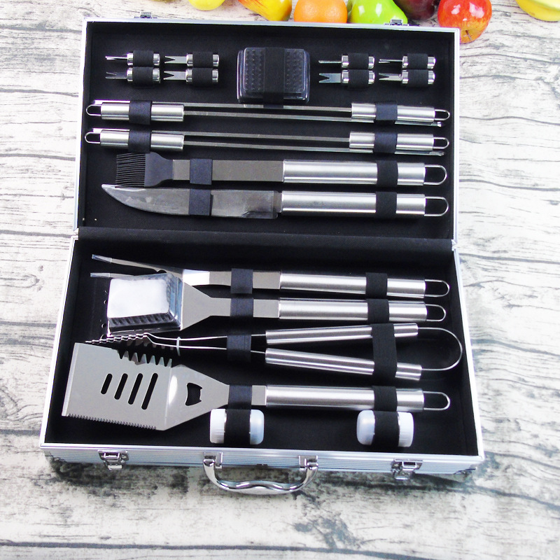 أطقم لشواء الشواء من علب BBQ21 من علب شواء ألومنيوم من الصلب غير القابل للصدأ Specification image