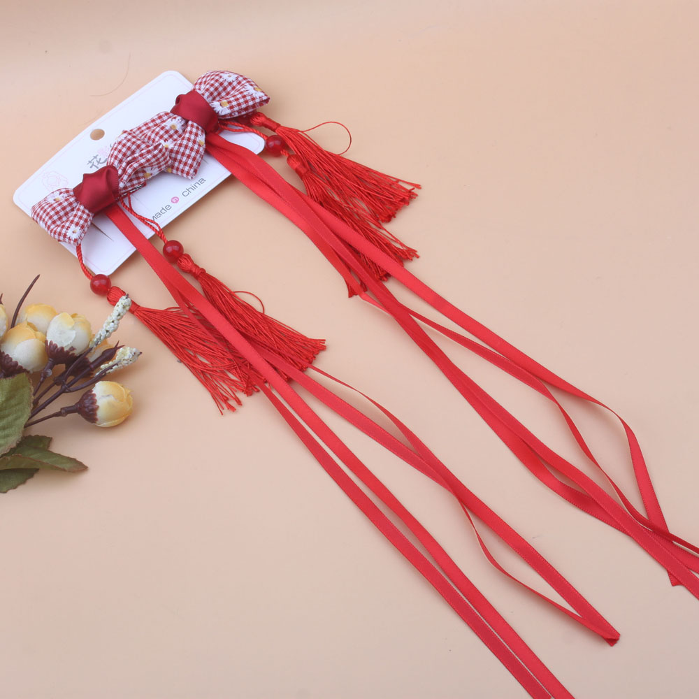 Hanfu headwear, children's ancient costume hair accessories, Chinese elegance, Su Bu hair clips, girls' ribbon hair clips, performance accessories