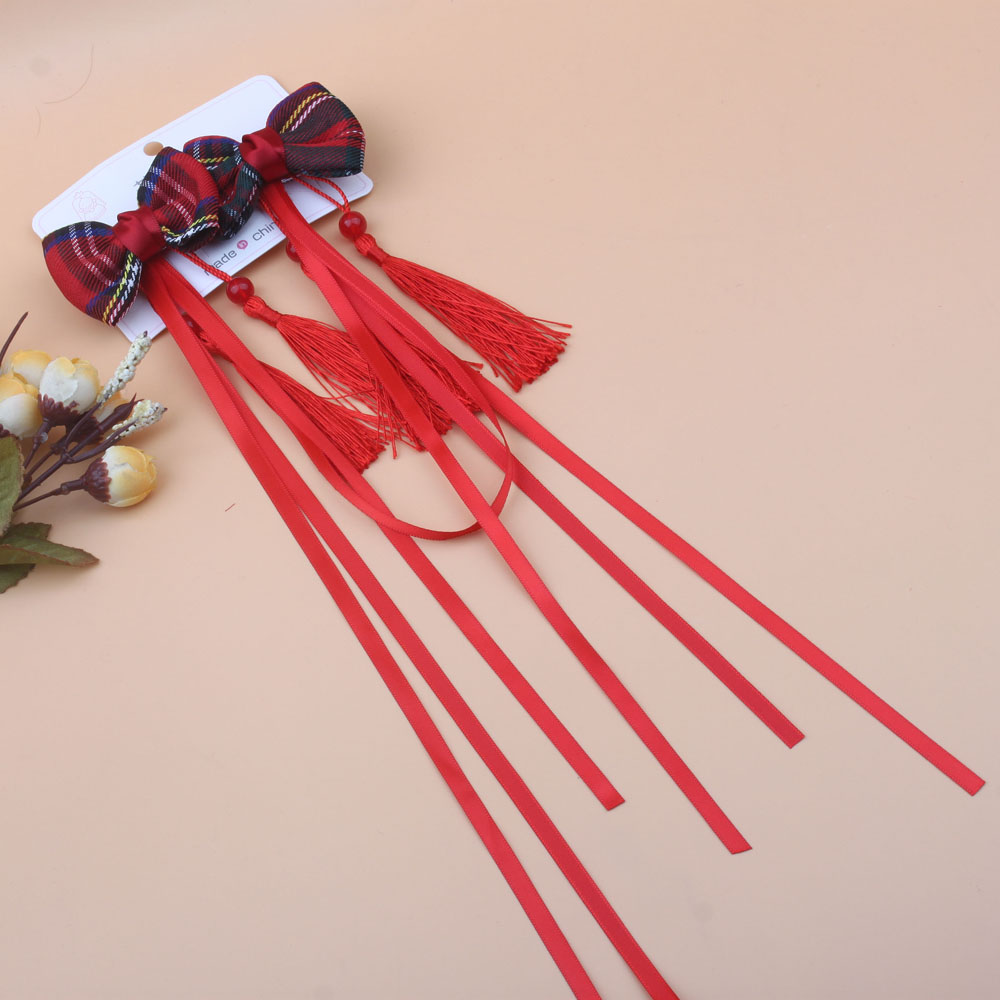 Hanfu headwear, children's ancient costume hair accessories, Chinese elegance, Su Bu hair clips, girls' ribbon hair clips, performance accessories Item Picture