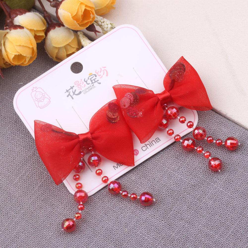 Ancient-style Hanfu headwear, including plush hair clips, top clips at the back of the head, double-clip tassels, step swaying ornaments, and bow hair clips Item Picture