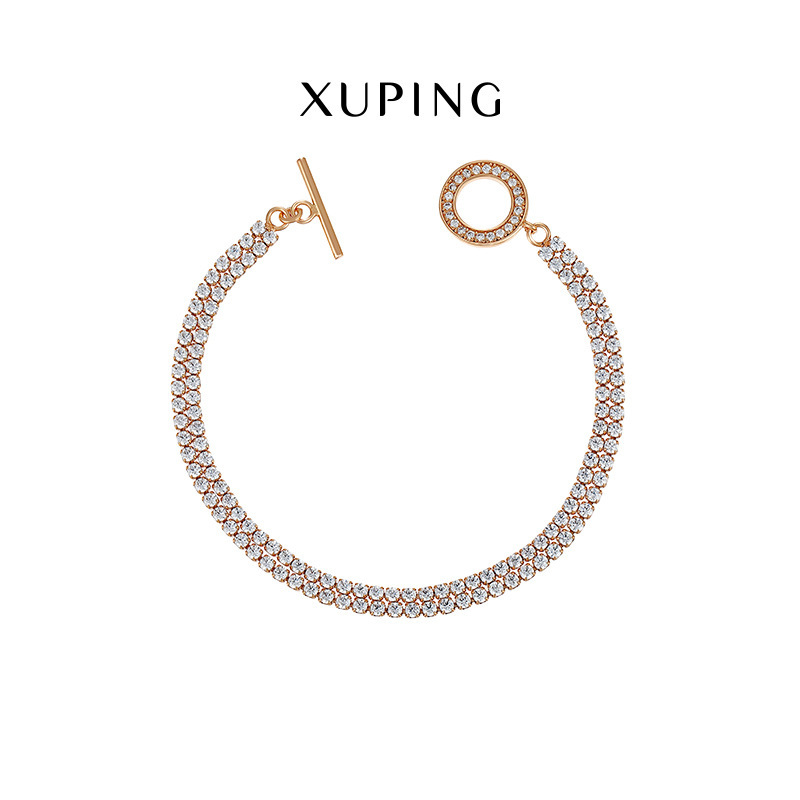 旭平首饰 双线TO手链时尚简约镀18K金色厂家直销手链女YW-B2