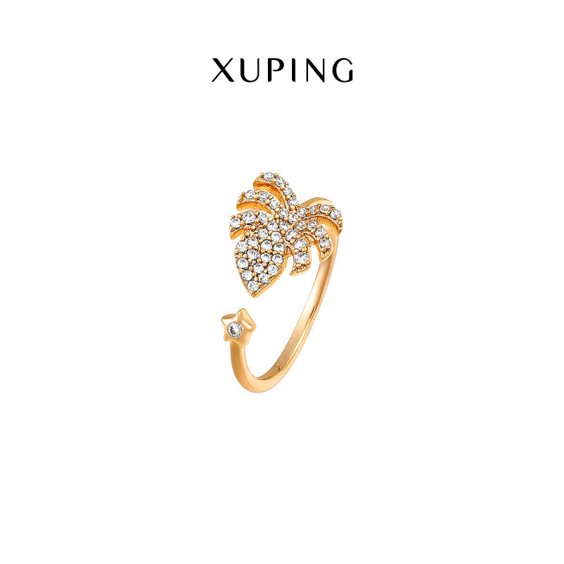 Xuping joyería moda personalidad cocotero anillo plateado oro 18K fábrica directa anillo mujeres A01-R13