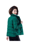 2020 Thickened large-sized warm stand-up collar Korean-style stylish and fashionable women's short loose down cotton jacket Item Picture