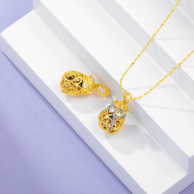 Xuping Jewelry Zircon lucky Bag Pendant with retro 24k gold plating, factory direct sale pendant for women AP8080708 Application Scenario