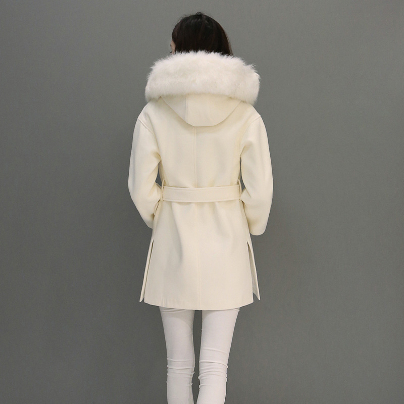 Woolen coat for women, mid-length, 2020 autumn/winter new Korean style, short and petite woolen coat, one-piece consignment Specification image