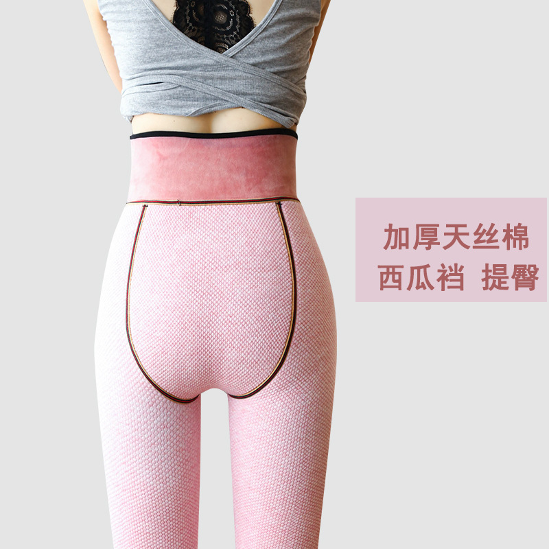 Northeast 800g thick massage fleece high-waisted warm one-piece outerwear leggings for women with winter fleece thickened silk fleece Specification image