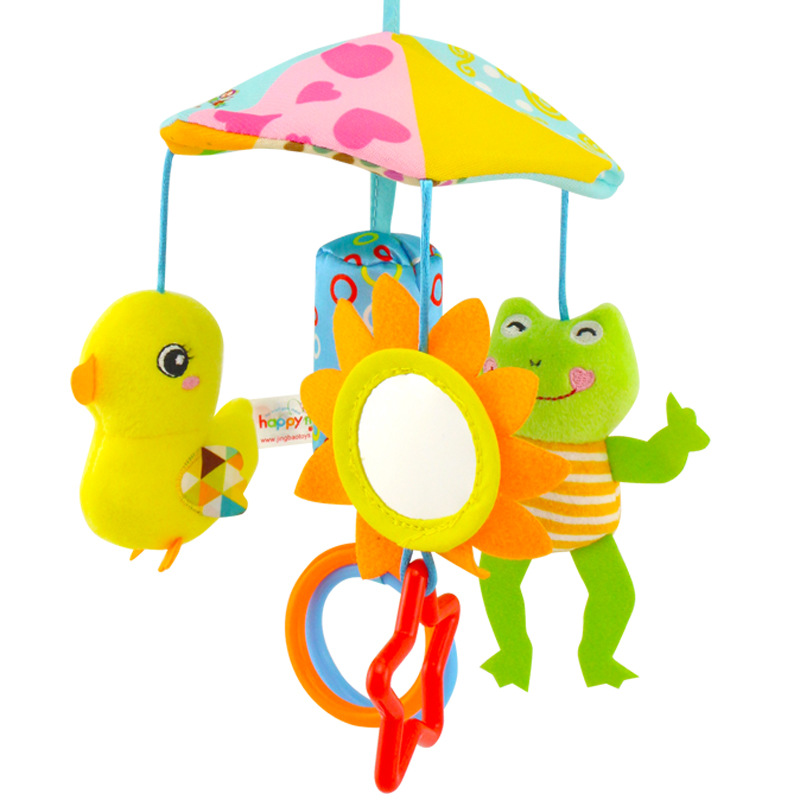 Factory direct supply of music rotating baby toy strollers, hanging pieces, umbrella canopy design, baby bed bells Item Picture