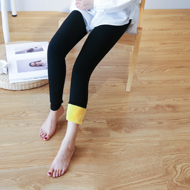 【 1000g 】 Golden fleece leggings for women in winter, thickened with fleece, high-waisted outerwear, warm one-piece cotton pants Specification image
