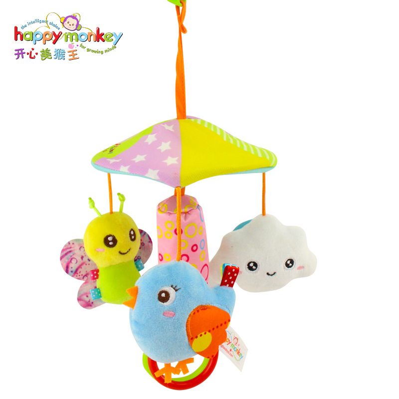Factory direct supply of music rotating baby toy strollers, hanging pieces, umbrella canopy design, baby bed bells Application Scenario