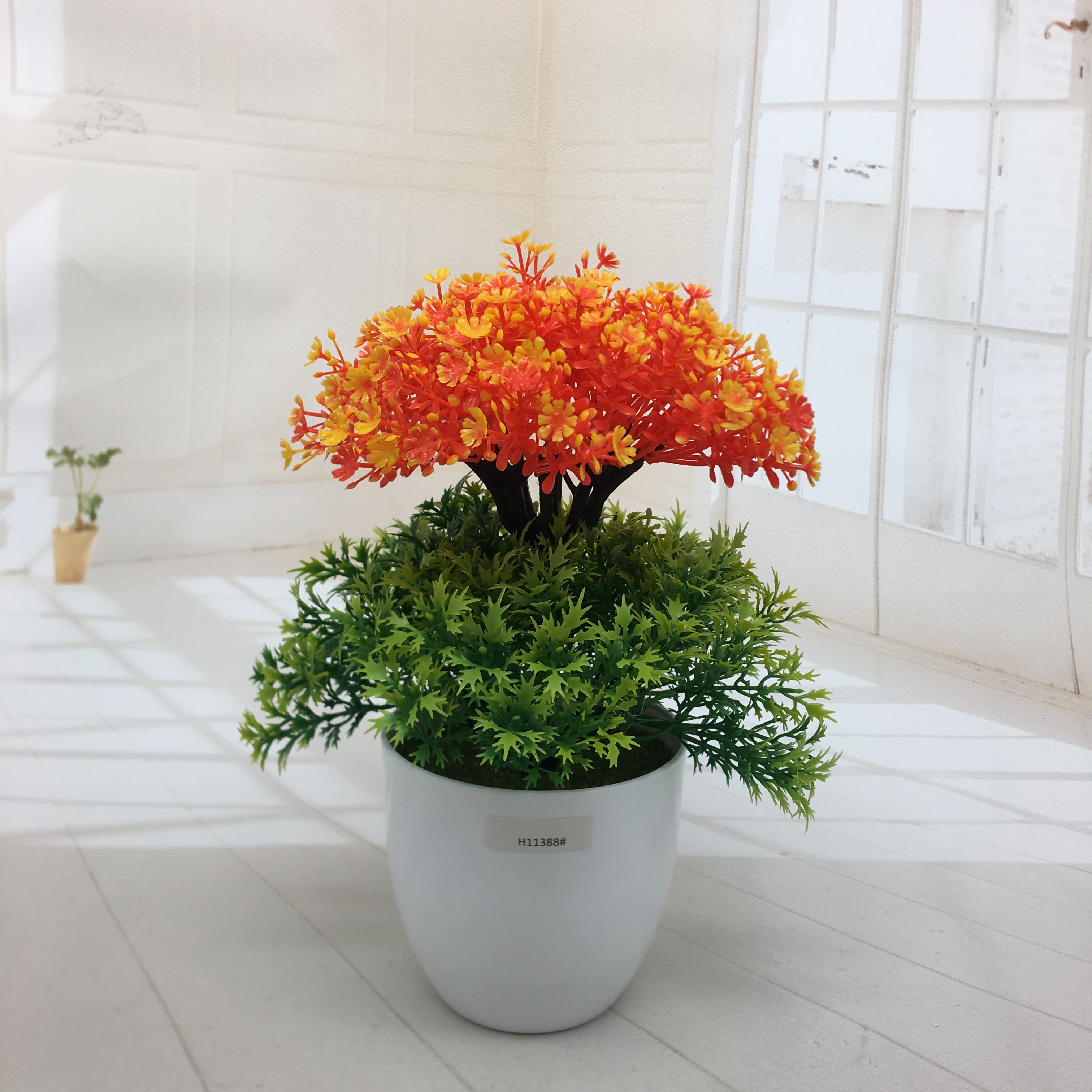 Mini artificial bonsai flowers, small potted plants, factory direct sales of artificial flower plants Application Scenario