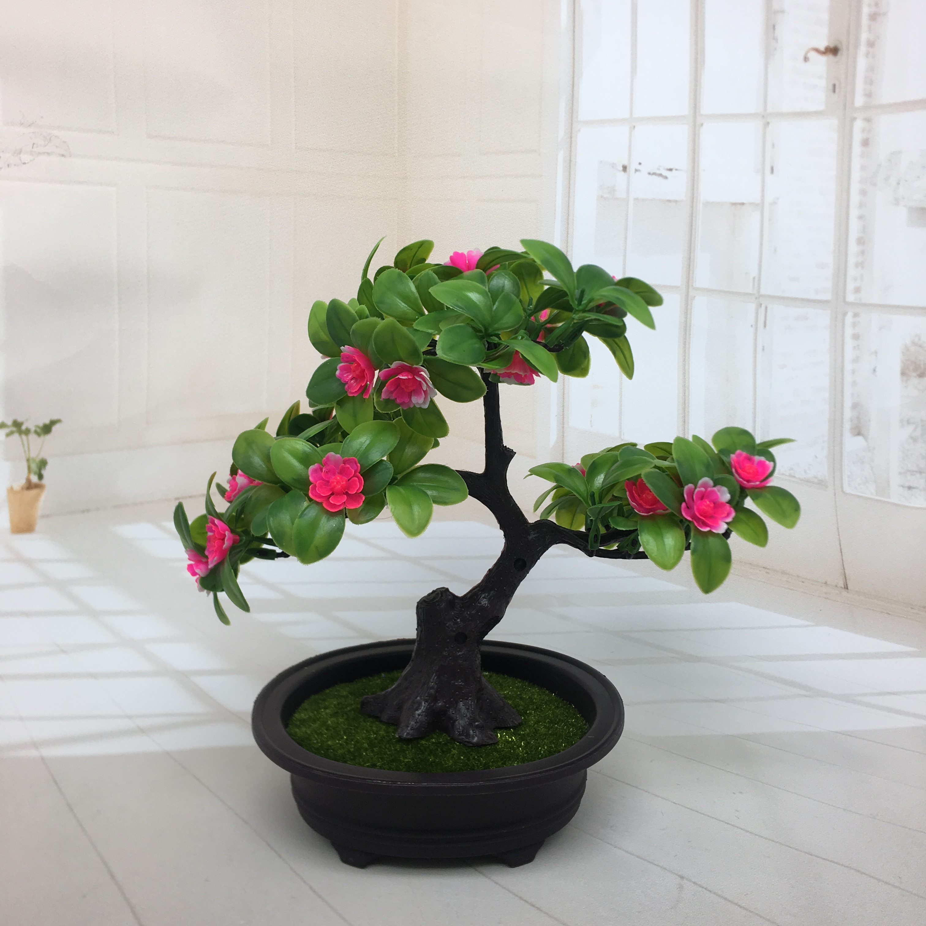 Mini artificial bonsai flowers, small potted plants, factory direct sales of artificial flower plants
