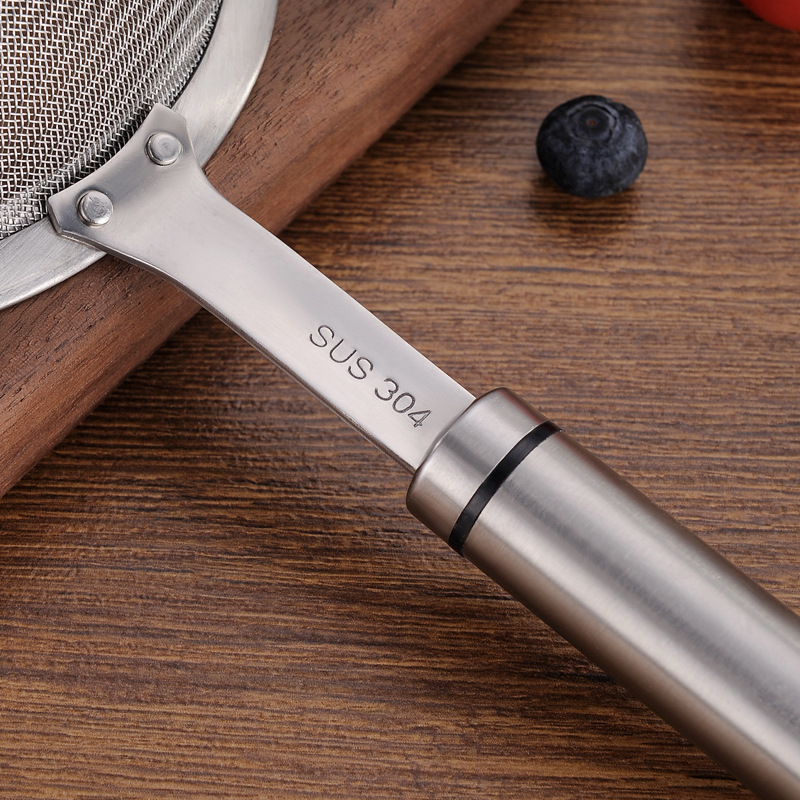 304 Stainless Steel Strainer Screen Super Fine Soy Milk Juice Residue Separation Auxiliary Food Net Slotted Spoon Hot Pot Household Kitchen Fishing Hedge Application Scenario