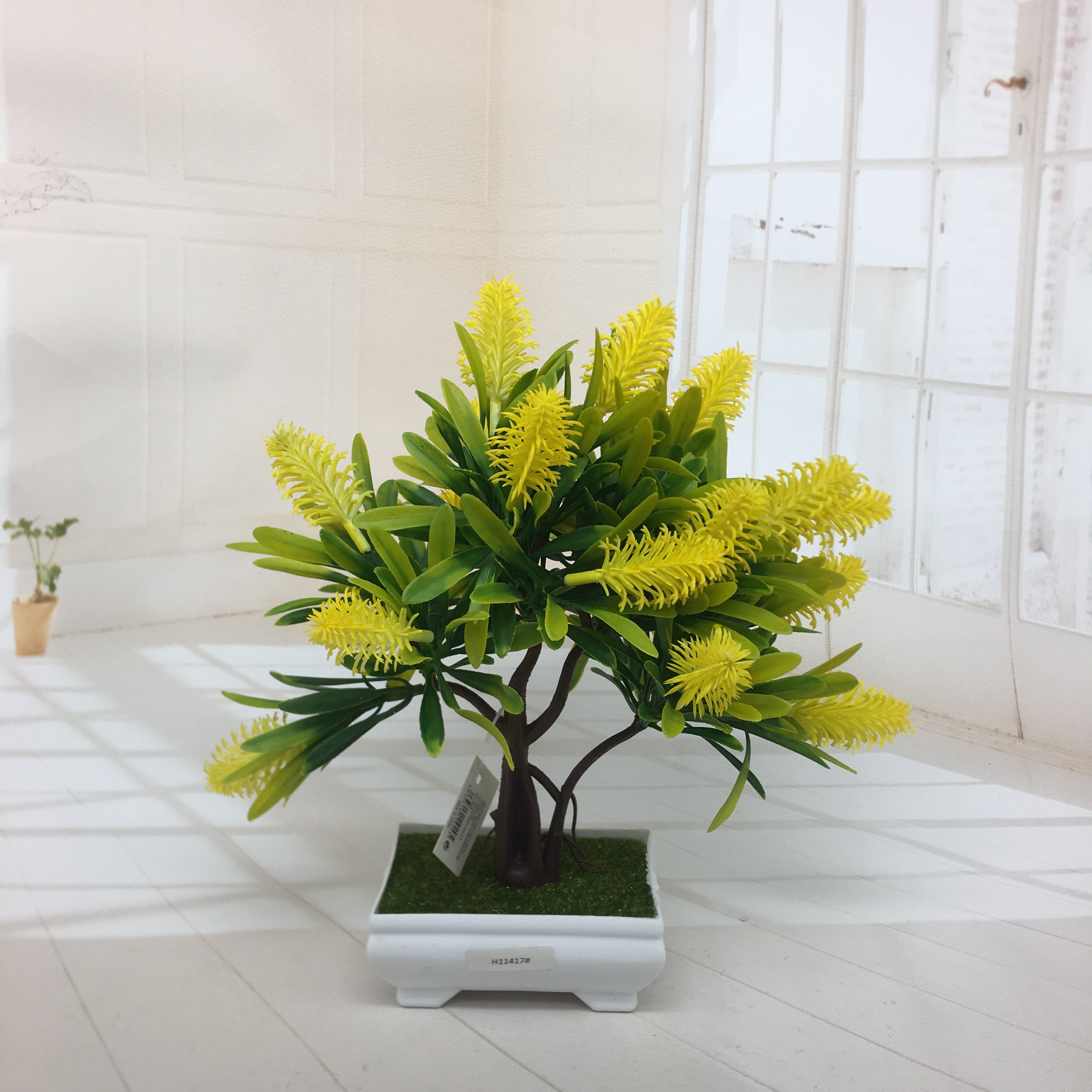 Mini artificial bonsai flowers, small potted plants, factory direct sales of artificial flower plants