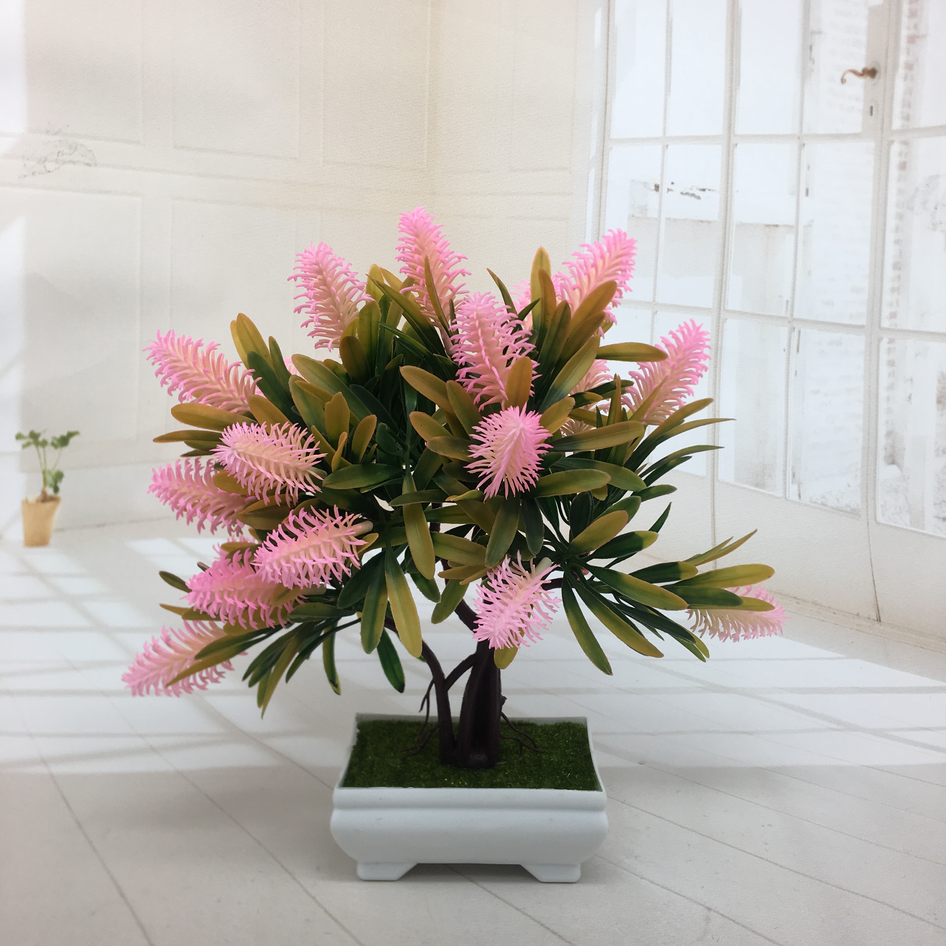 Mini artificial bonsai flowers, small potted plants, factory direct sales of artificial flower plants Application Scenario