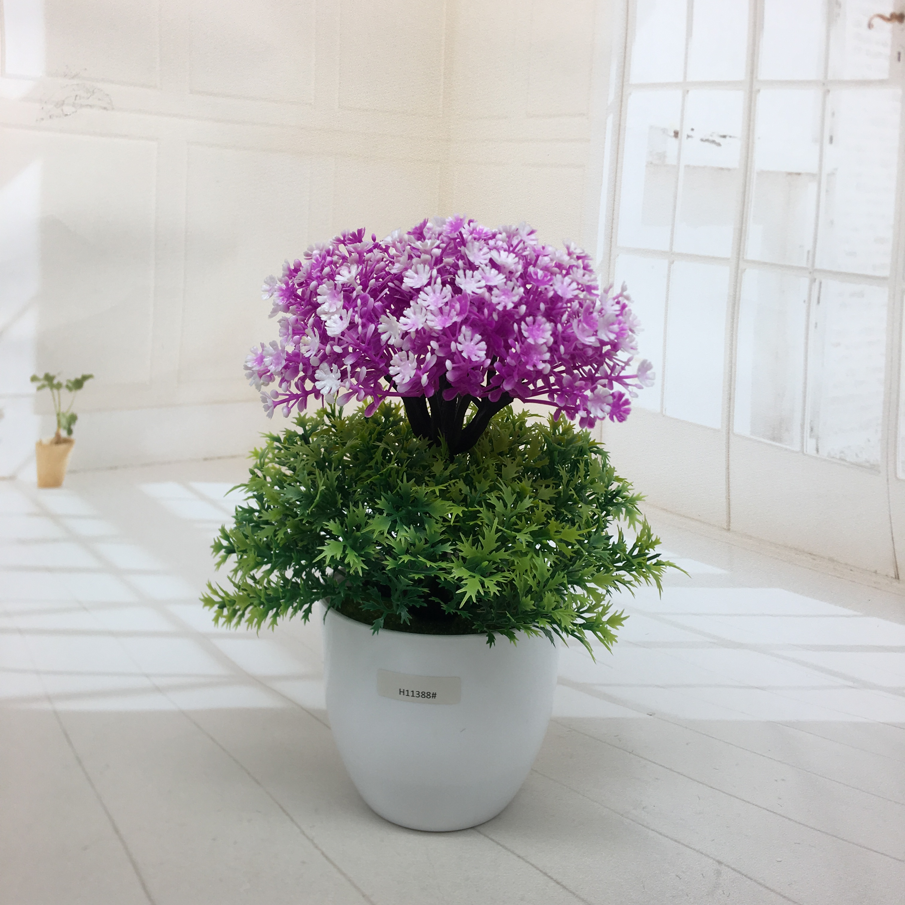 Mini artificial bonsai flowers, small potted plants, factory direct sales of artificial flower plants