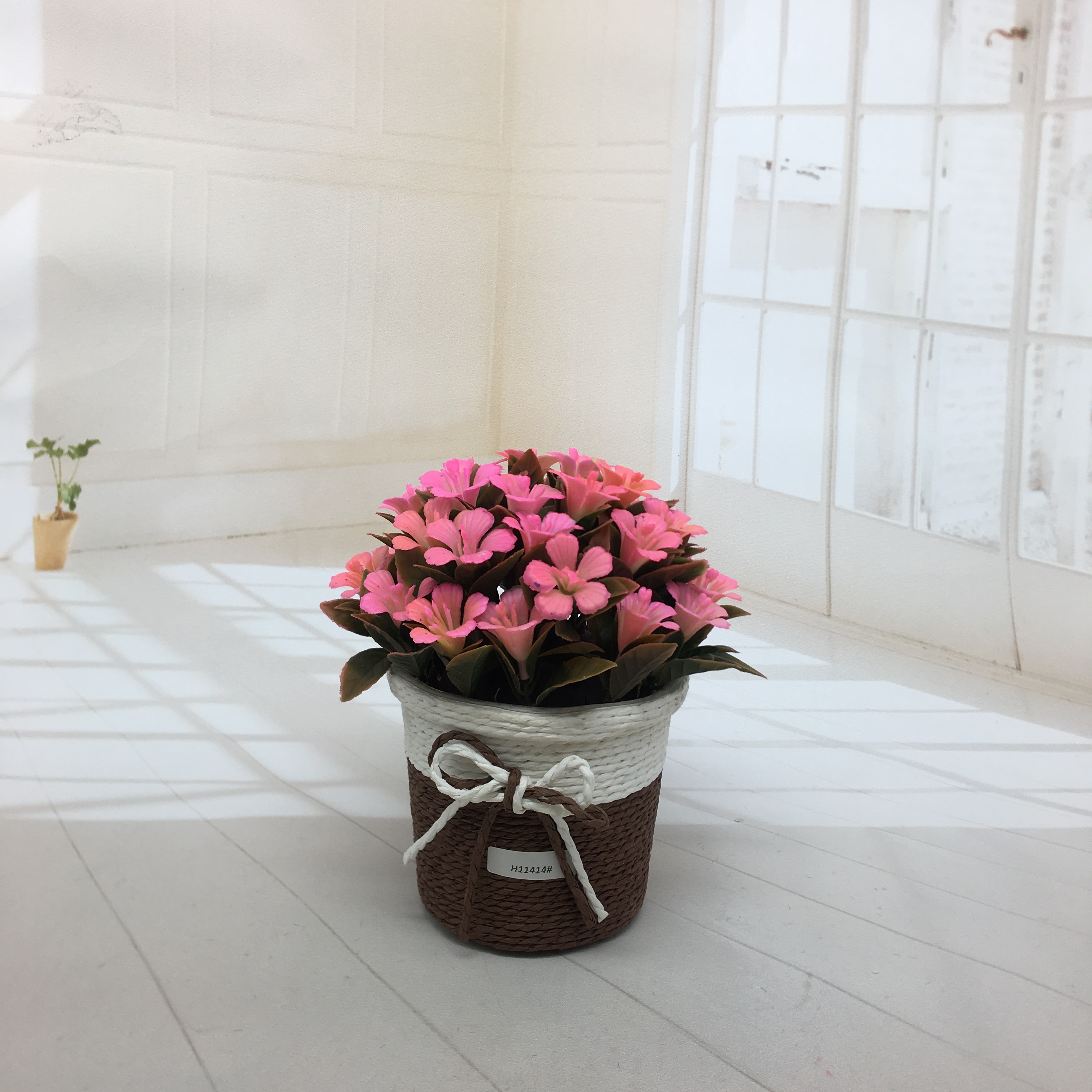 Mini artificial bonsai flowers, small potted plants, factory direct sales of artificial flower plants details Picture