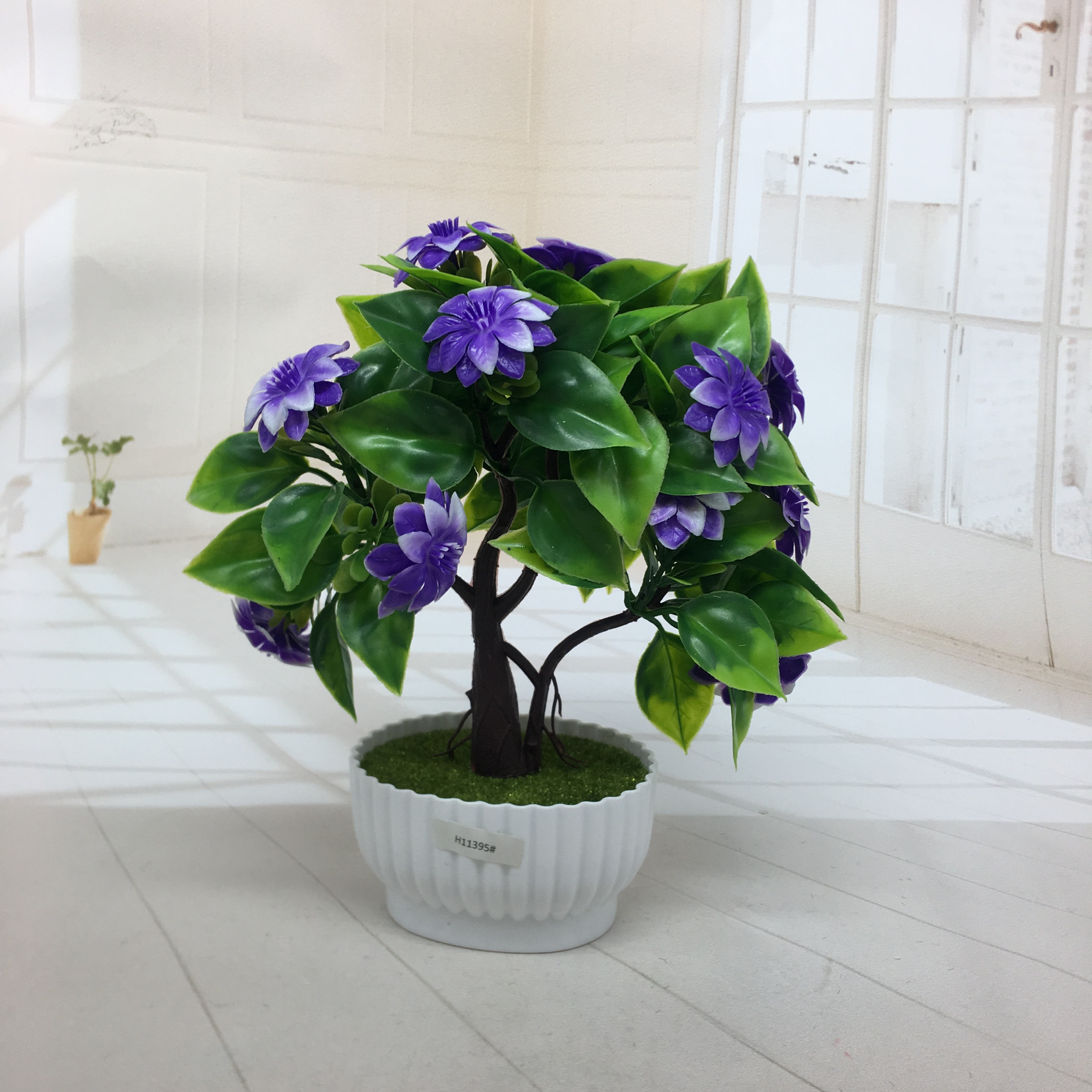 Mini artificial bonsai flowers, small potted plants, factory direct sales of artificial flower plants Specification image