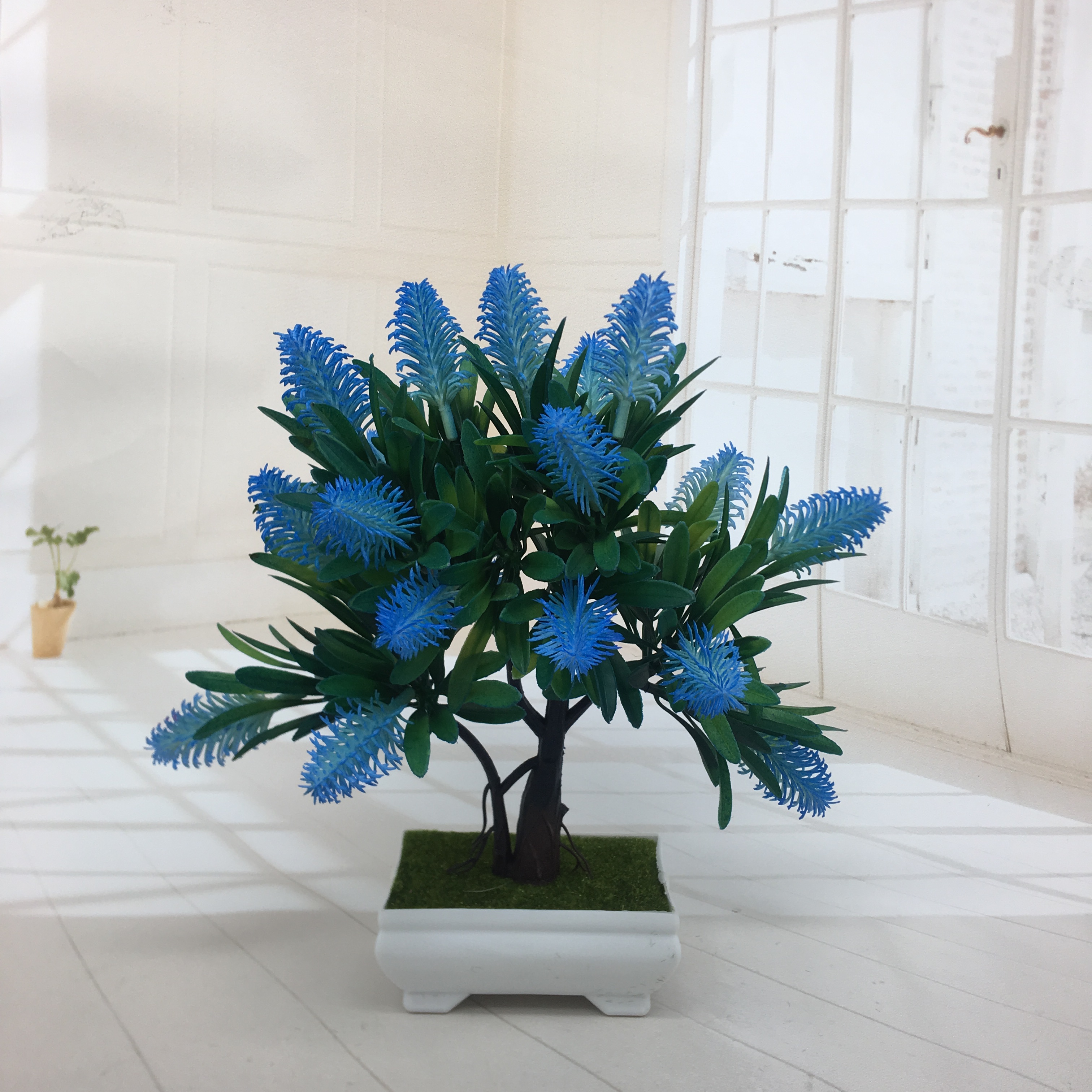 Mini artificial bonsai flowers, small potted plants, factory direct sales of artificial flower plants Specification image