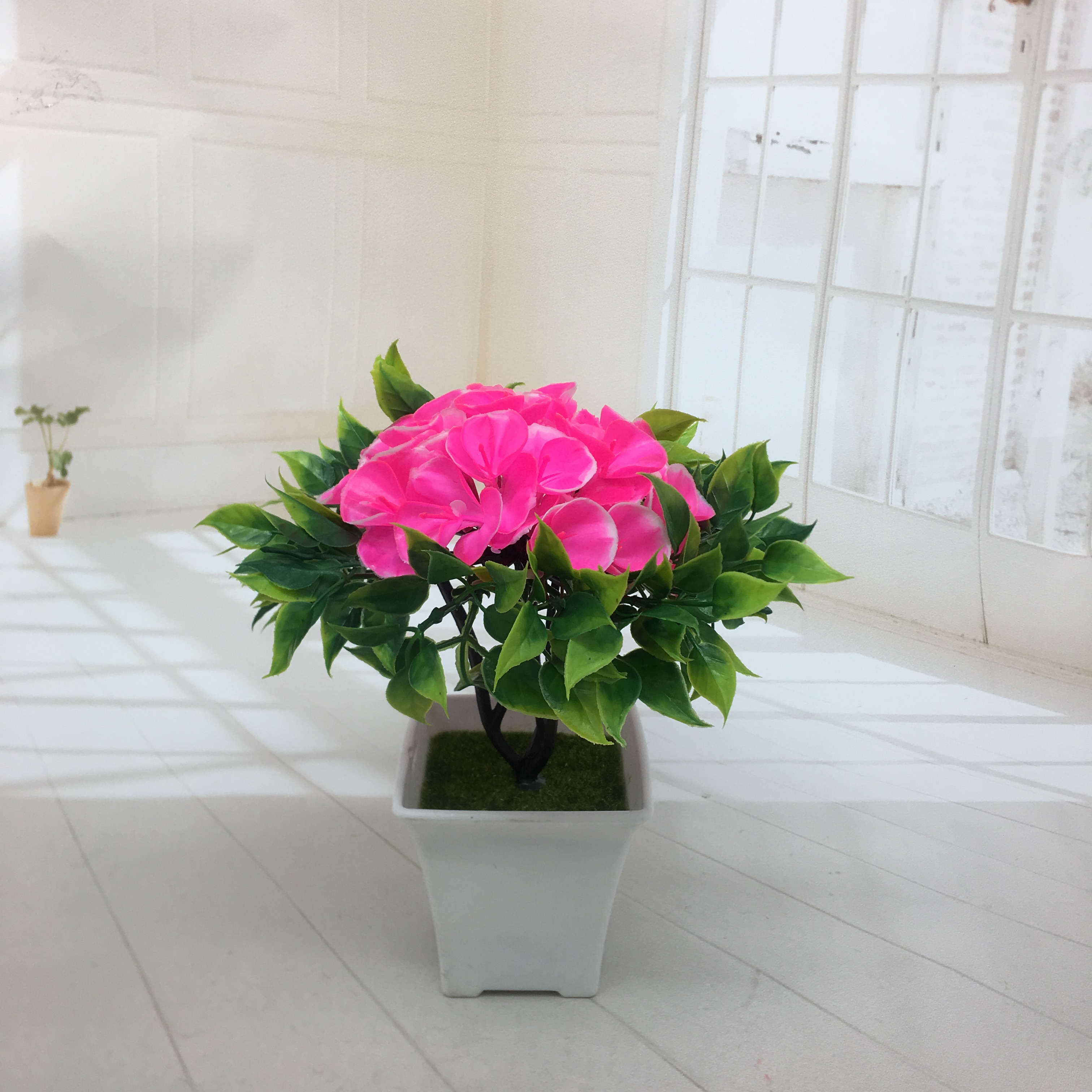 Mini artificial bonsai flowers, small potted plants, factory direct sales of artificial flower plants Item Picture