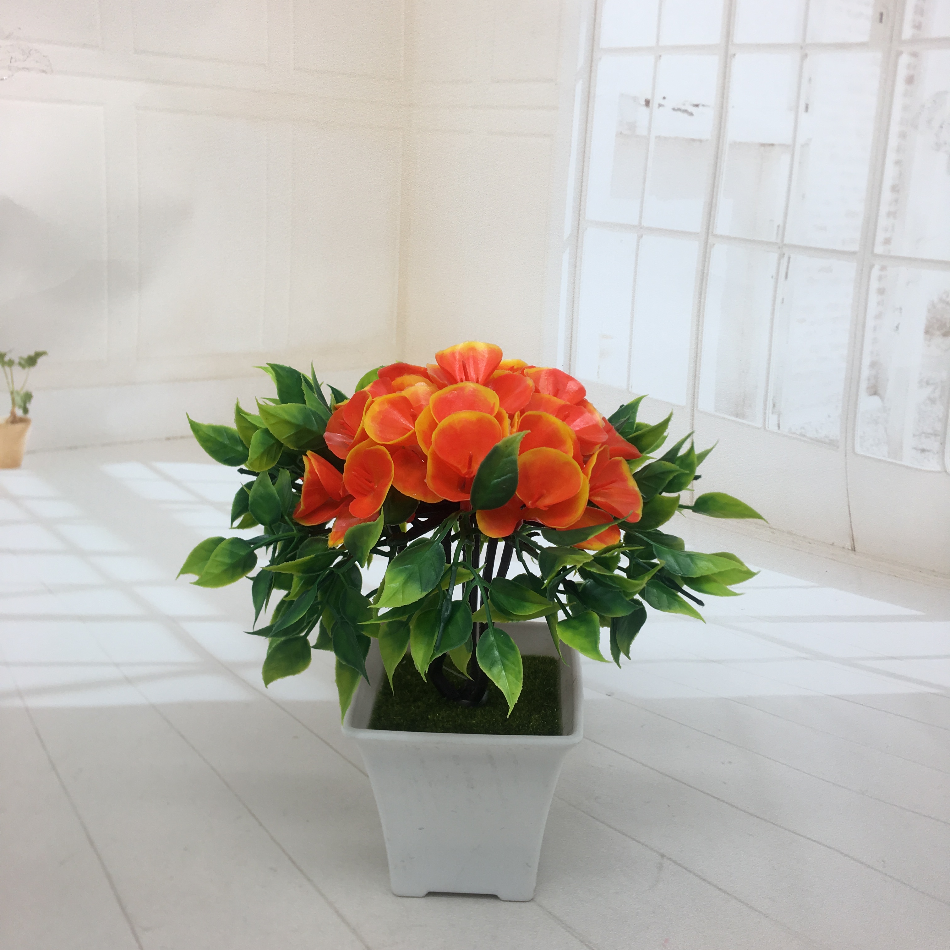 Mini artificial bonsai flowers, small potted plants, factory direct sales of artificial flower plants Specification image