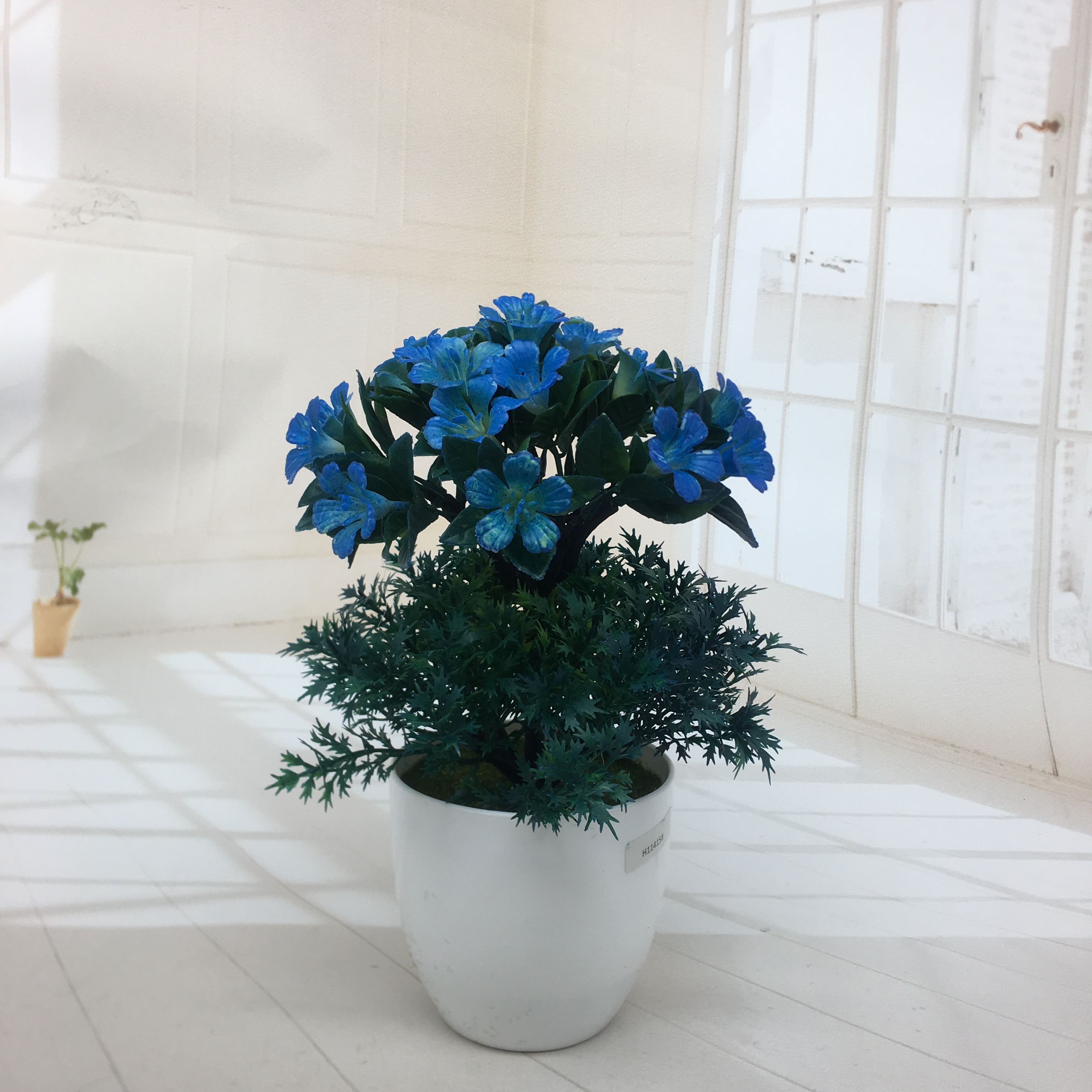 Mini artificial bonsai flowers, small potted plants, factory direct sales of artificial flower plants Specification image