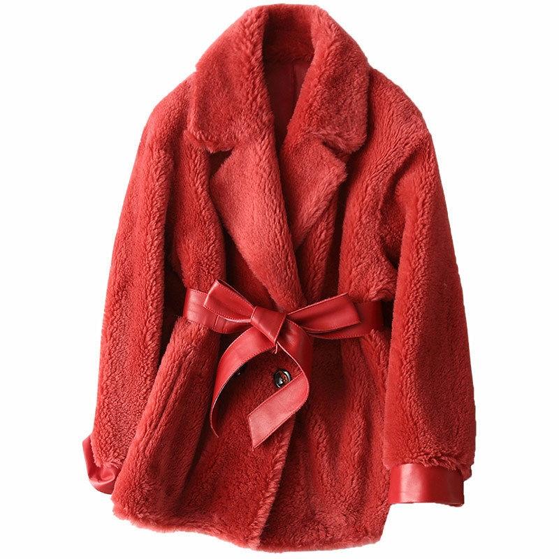 2020 early spring new wool fur coat composite fur coat female slim waist fur tide tide tide