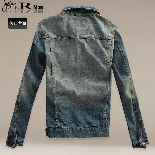 Retro washed casual, trendy and fitted men's jacket, denim jacket for men's winter, Korean version denim jacket for men Specification image