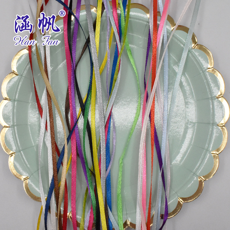 Factory direct sales: 1 cent satin ribbon, 0.3CM ribbon color ribbon, multi-color large rolls, large stock of satin ribbon color woven ribbons Specification image