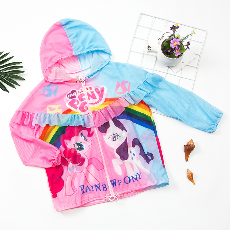 Children's swimsuit smock cute baby girl long sleeve sunscreen swimming suit cartoon hooded Spa mother-daughter outfit