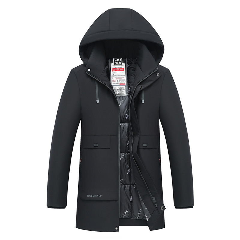 معطف طويل من القطن طويل من قبعات طويلة قابل للتفريغ Item Picture