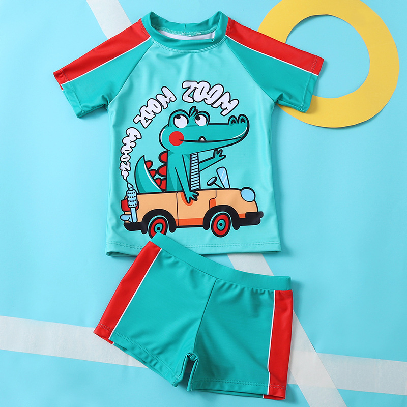 Children boys split swimsuit splicing animal cartoon design swimsuit Korean swimsuit wholesale trade can be sent