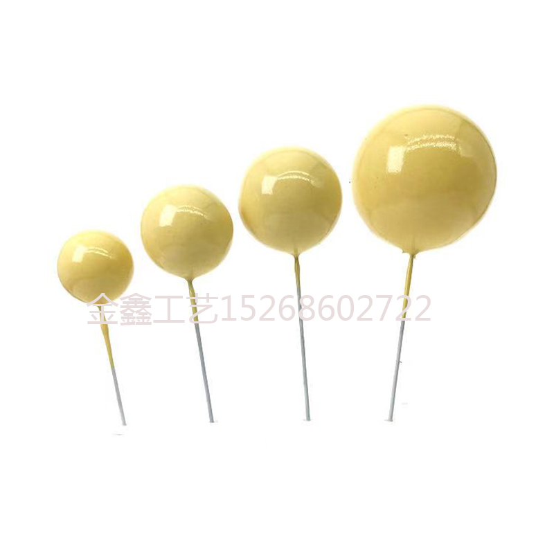 金球银球生日蛋糕装饰ins风粉色蓝色圆球甜品台摆件烘焙插件细节图
