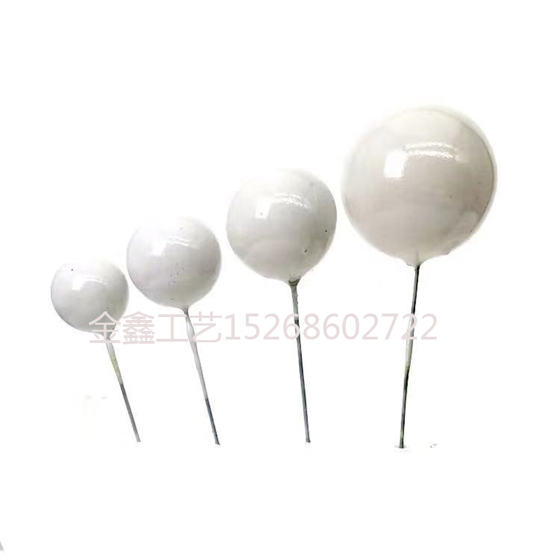 金球银球生日蛋糕装饰ins风粉色蓝色圆球甜品台摆件烘焙插件白底实物图