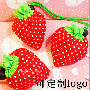 Special creative strawberry shopping bag Strawberry bag folding bag tote bag Eco-friendly shopping storage bag