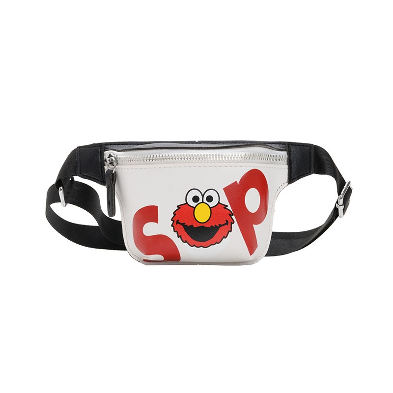 Wholesale new quirky Sesame Street children's waist bags, Korean version PU children's single-shoulder bags, fashionable and cool crossbody bags Item Picture