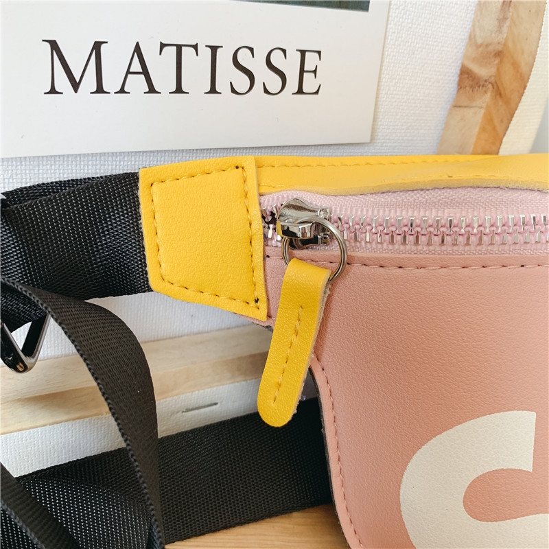 Wholesale new quirky Sesame Street children's waist bags, Korean version PU children's single-shoulder bags, fashionable and cool crossbody bags Specification image