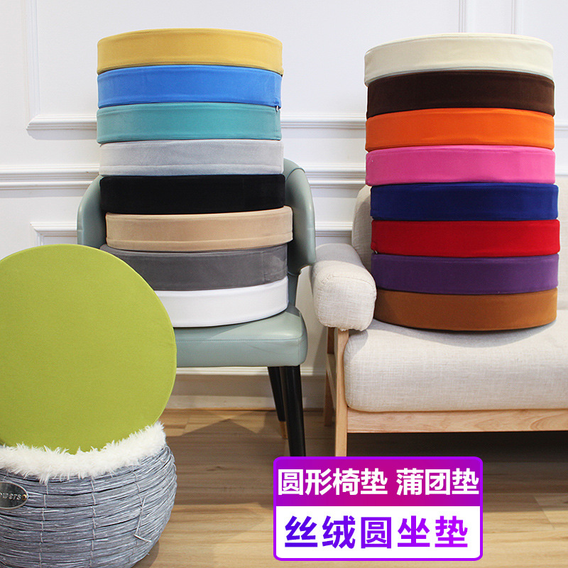 Custom-made round velvet seat cushions, round seat cushions, sponge cushions, meditation and Buddha worship cushions, winter dining chair cushions, yoga MATS details Picture