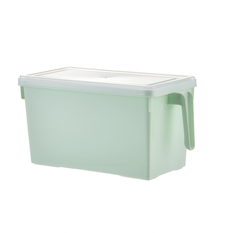 Food storage box, storage box with plastic handle, rectangular transparent refrigerator box, storage box with plastic cover that can be stacked Item Picture