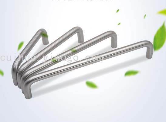 Acero inoxidable doble doblado tirador cajón tirador de puerta muebles pequeño tirador hardware