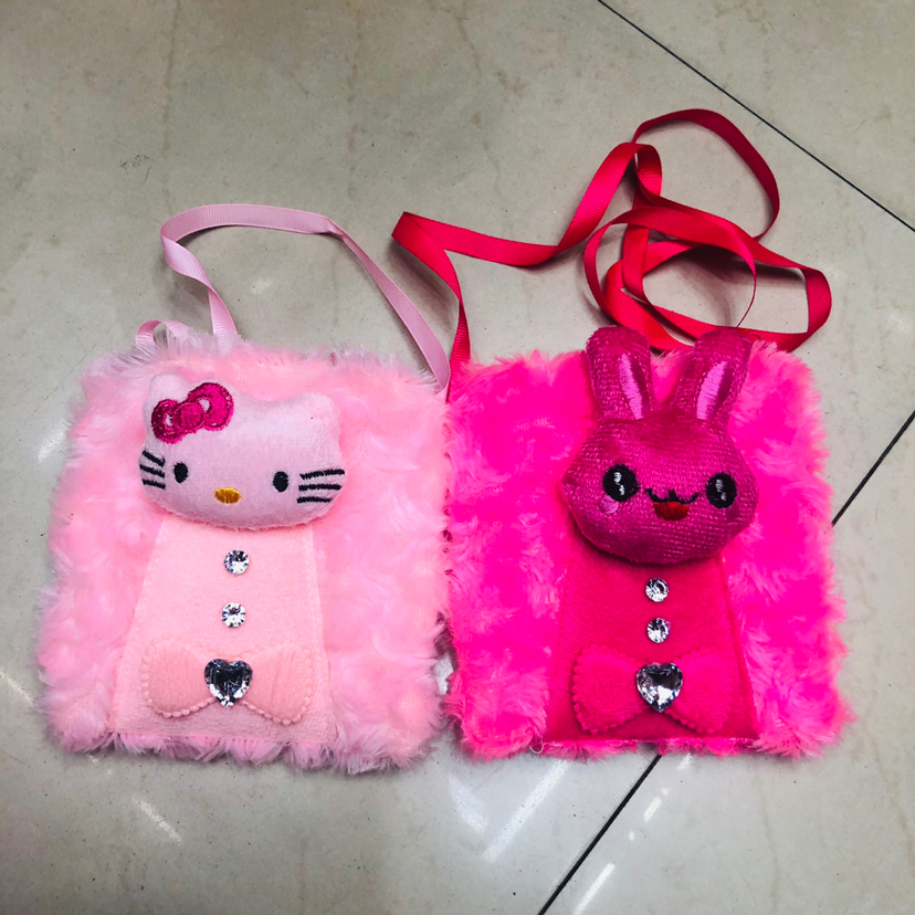 Bolsa de juguete de peluche bolsa de niños bolsa de peluche bolsa de comercio exterior línea de oro bolsa de mano bolsa de dibujos animados animal details Picture
