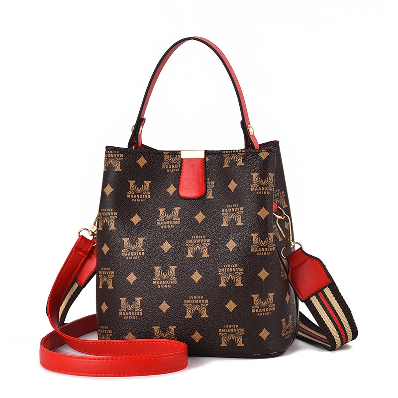 New fashionable Korean-style large-capacity PU bucket bag for cross-border foreign trade, simple hand-held bag, shoulder bag, versatile crossbody women's bag Item Picture