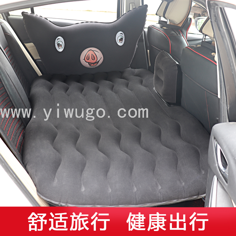 Cartoon head guard fated air mattress for car outdoor Universal travel bed size 85*185 Specification drawing