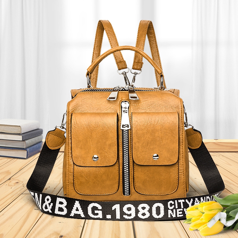 2021 New style women's single-shoulder bag, hand-held European and American fashionable pu women's bag, letter single-shoulder bag