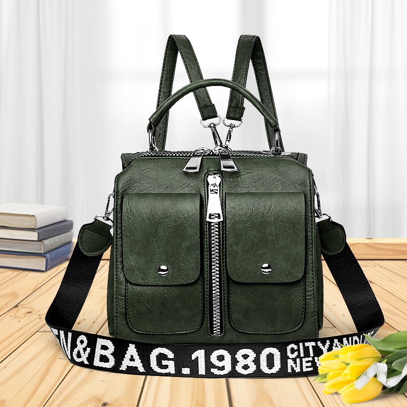 2021 New style women's single-shoulder bag, hand-held European and American fashionable pu women's bag, letter single-shoulder bag Specification image