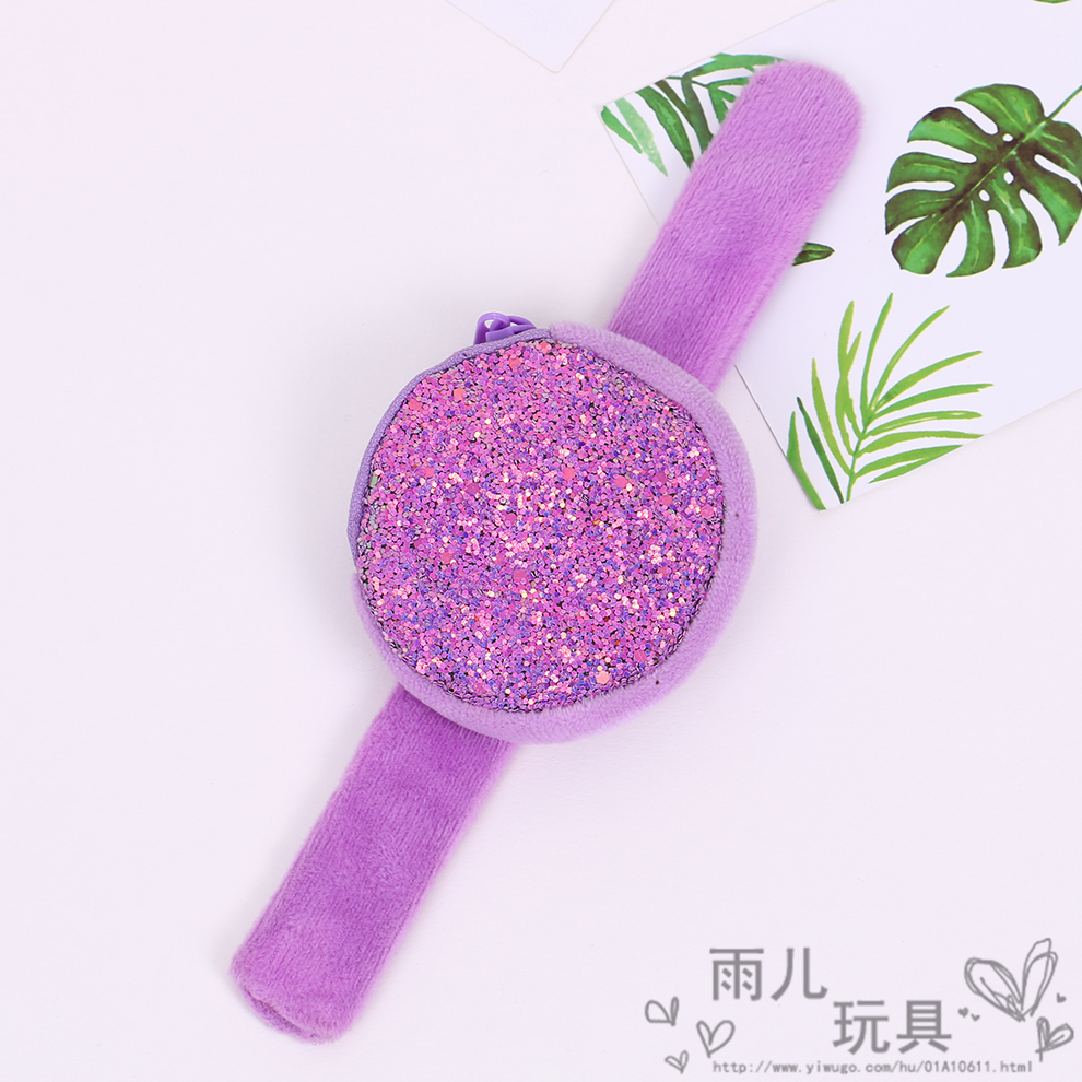 Factory direct sales of sequined coin purses, papapa rings, fashionable children's and adults' wristbands, coin purses, and colorful wristbands as gifts details Picture
